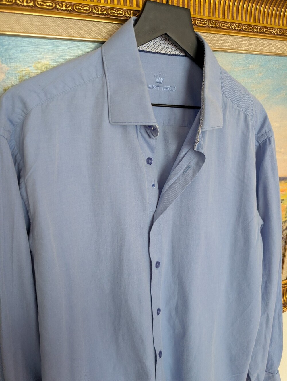 Bertigo Light Blue Casual Button-Down Shirt